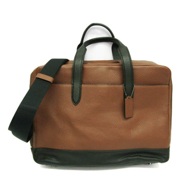 Coach Pebbled Brown Leather Briefcase Bag