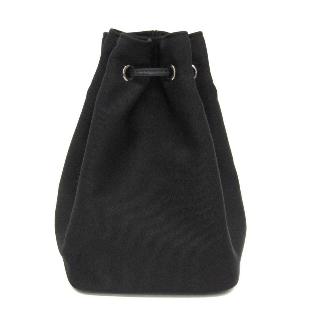 Gucci Drawstring Black Canvas Clutch Bag