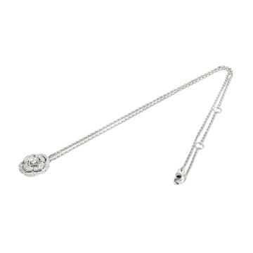 Chanel Camélia Silver White Gold Necklace 