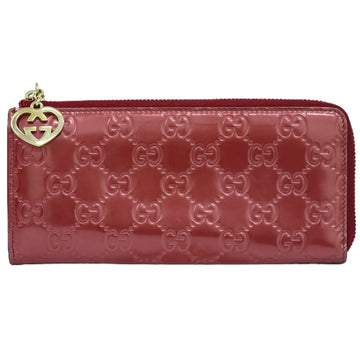 Gucci Guccissima Red Patent Leather Wallet 