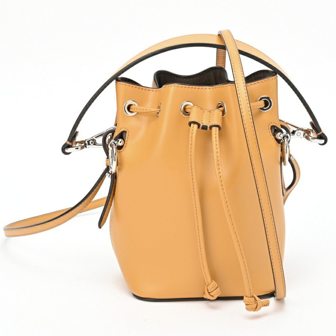 Fendi Mon Trésor Yellow Leather Shoulder Bag