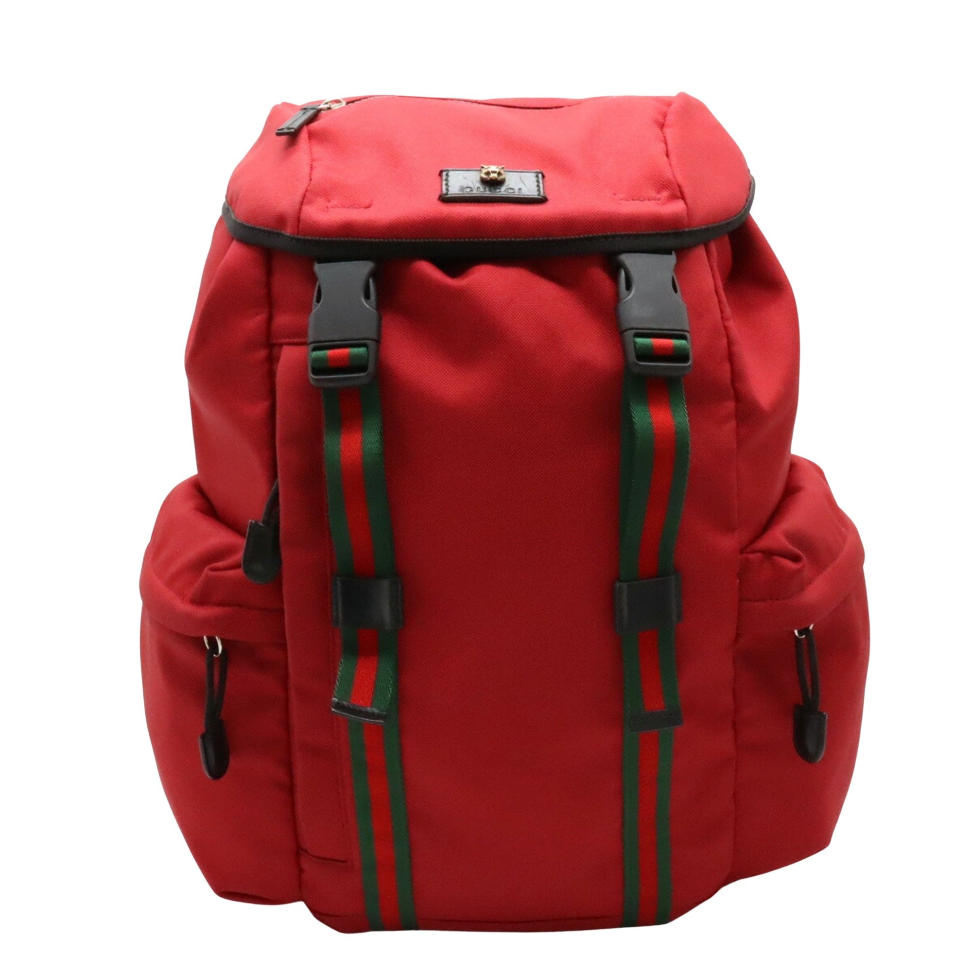 Gucci Sherry Red Canvas Backpack Bag