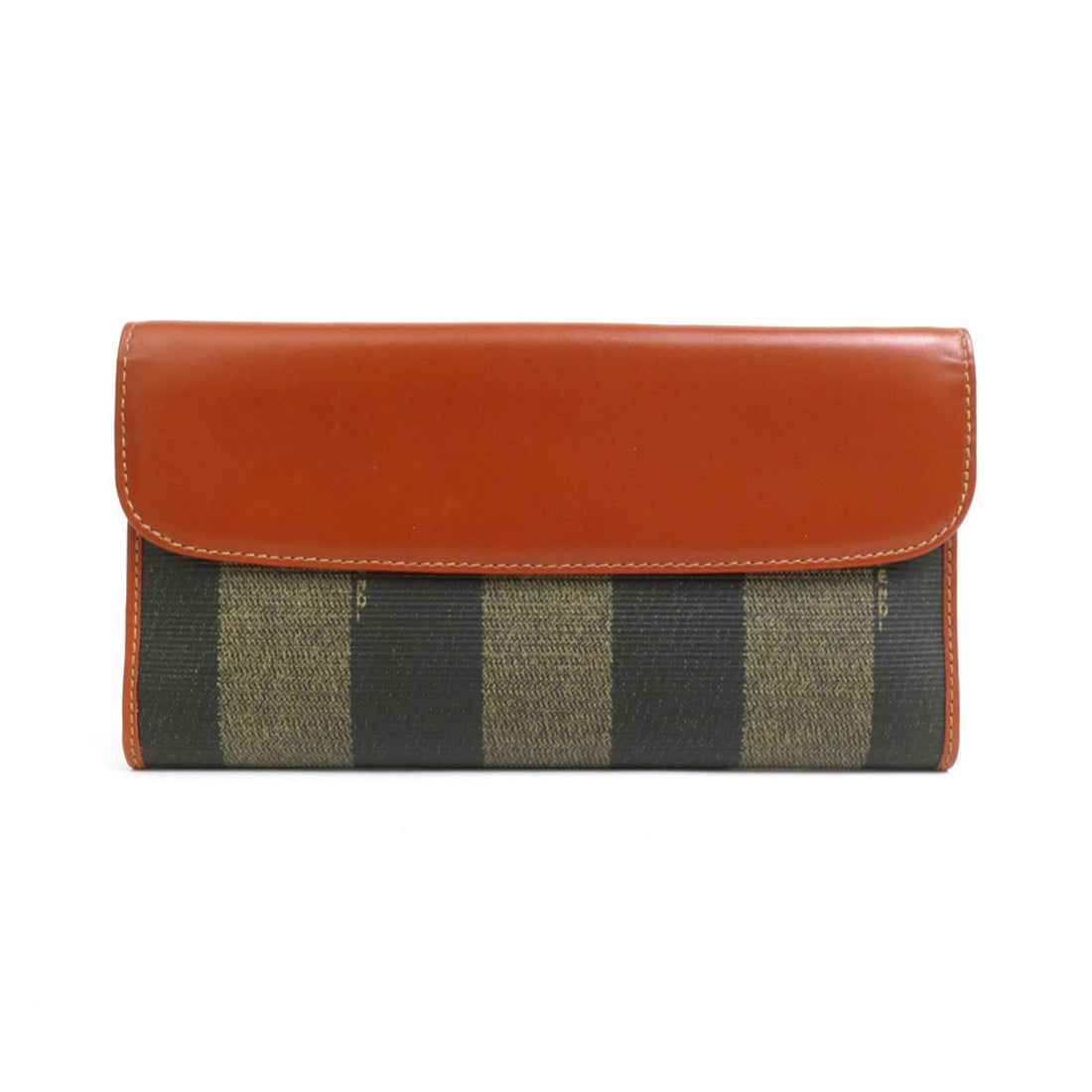 Fendi Pecan Brown Canvas Wallet 