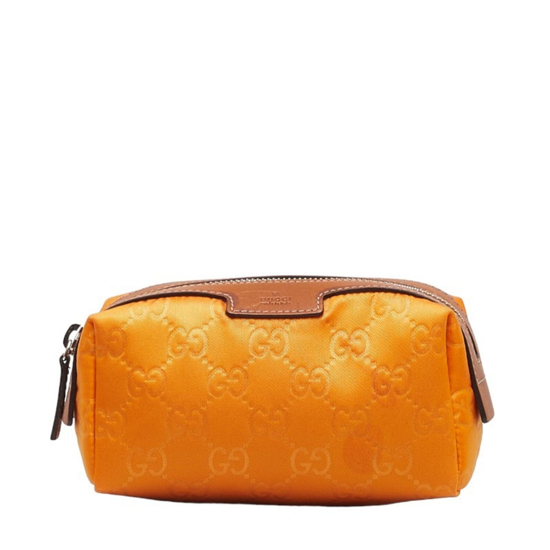 Gucci GG nylon Orange Leather Clutch Bag