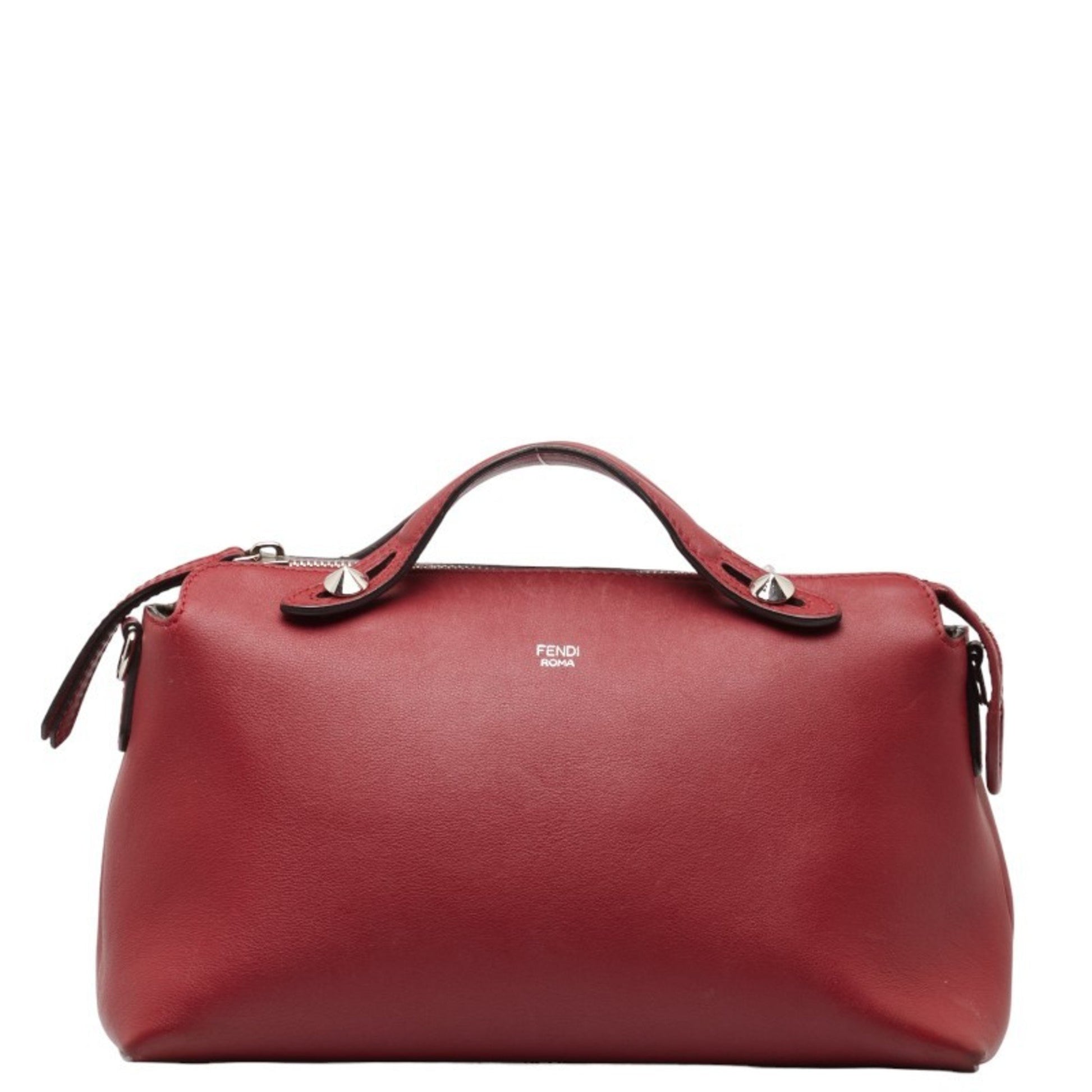 Fendi By the way Medium Burgundy Leather Handbag 