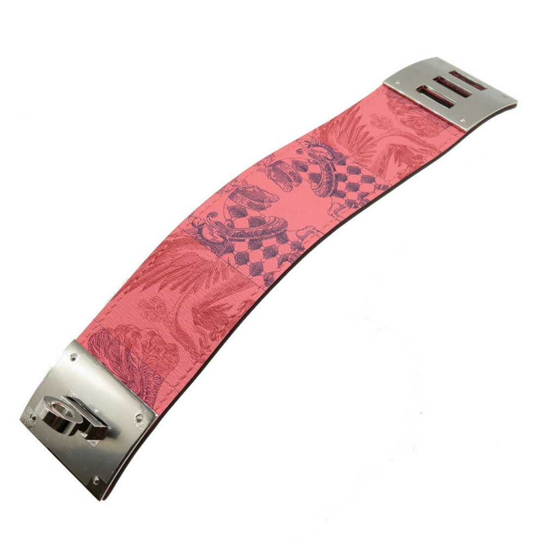 Hermès Kelly Dog Pink Leather Bracelet 