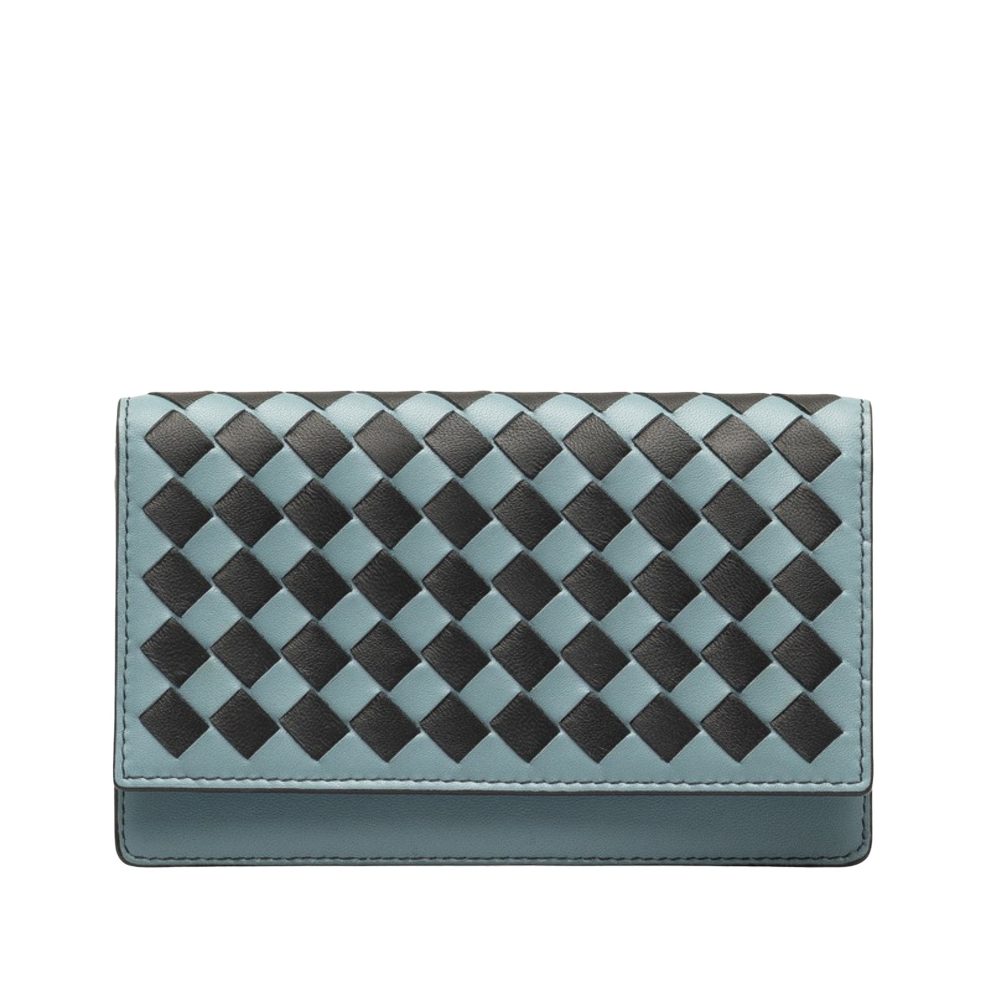 Bottega Veneta Veneta Blue Leather Wallet 