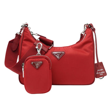 Prada Re-Nylon Red Synthetic Shoulder Bag