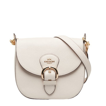 Coach Beige Leather Shoulder Bag