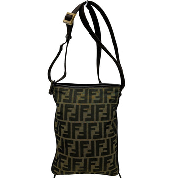 Fendi Zucca Khaki Synthetic Shopper Bag