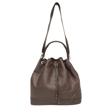 Louis Vuitton Noé Brown Leather Shoulder Bag