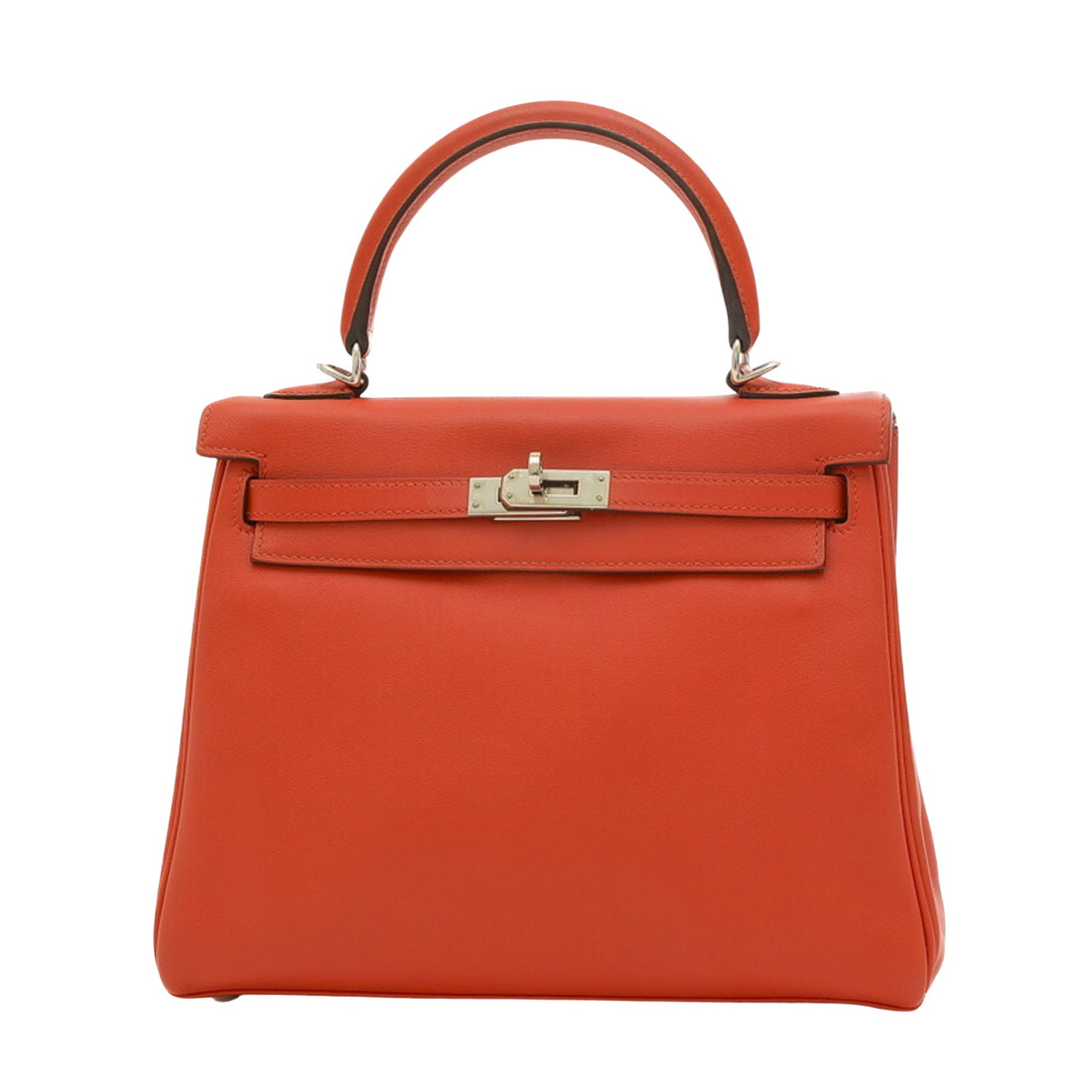 Hermès Kelly 25 Red Leather Handbag 