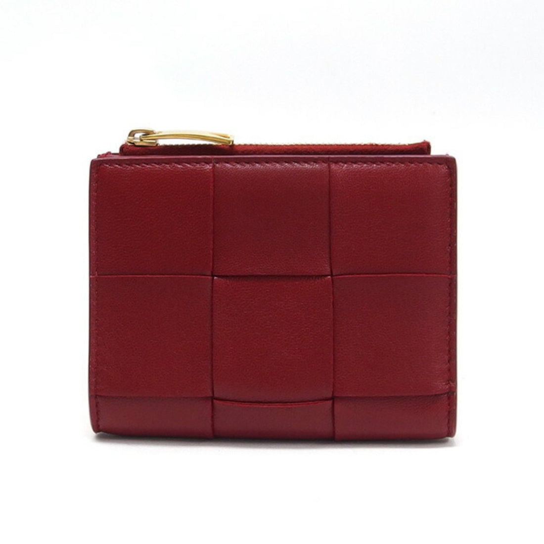 Bottega Veneta Intrecciato Burgundy Leather Wallet 