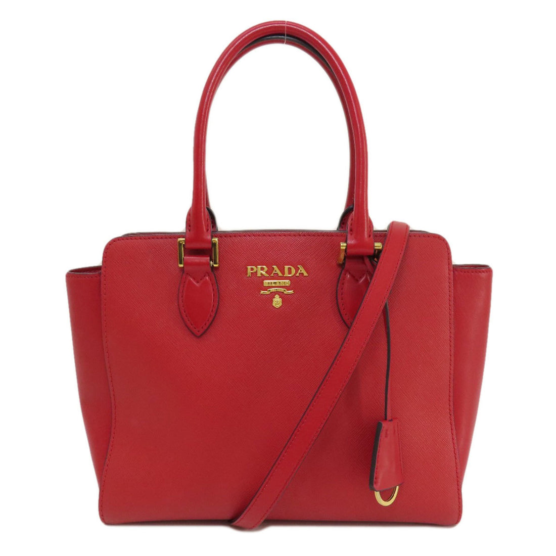 Prada Saffiano Red Leather Handbag 