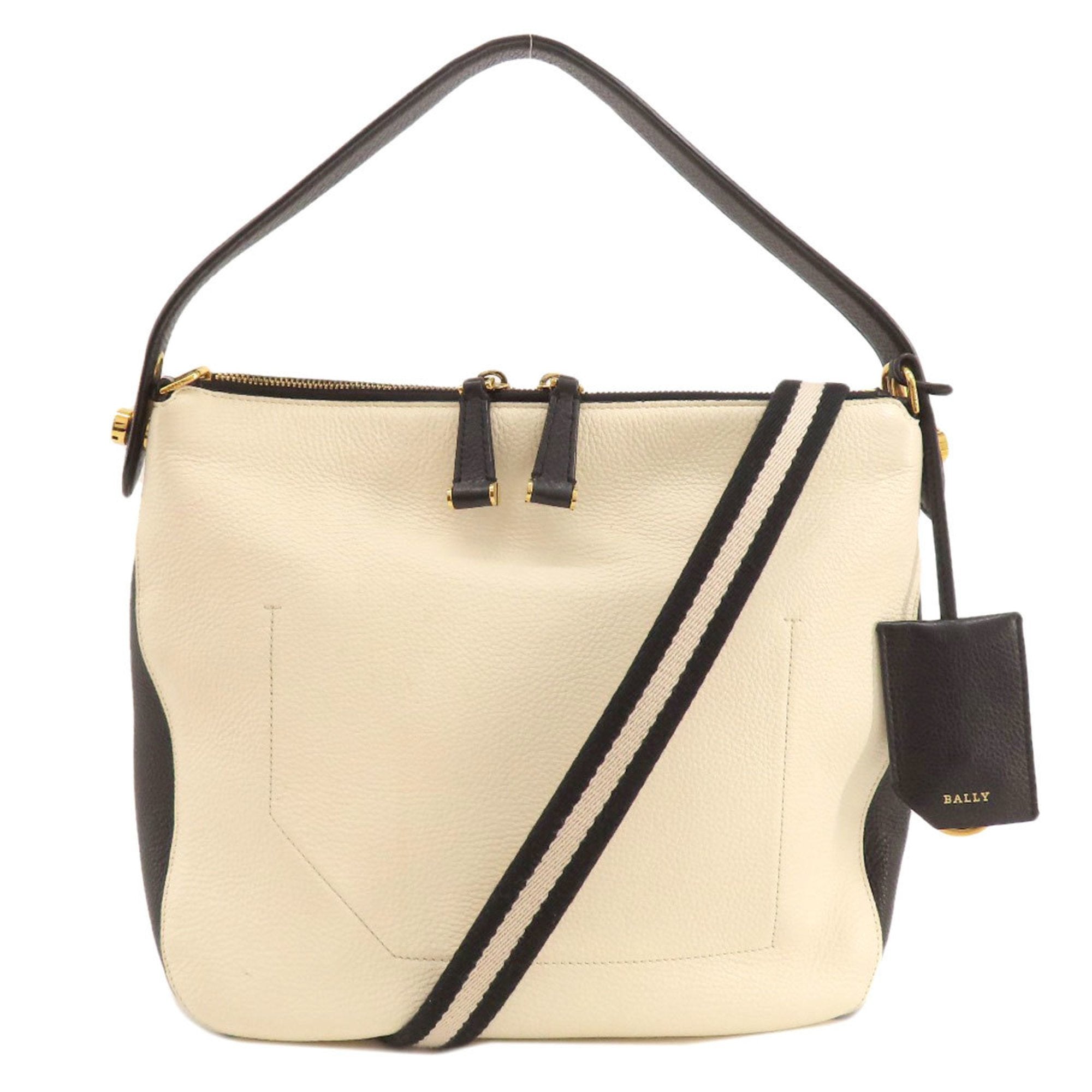 Bally White Leather Shopper Bag