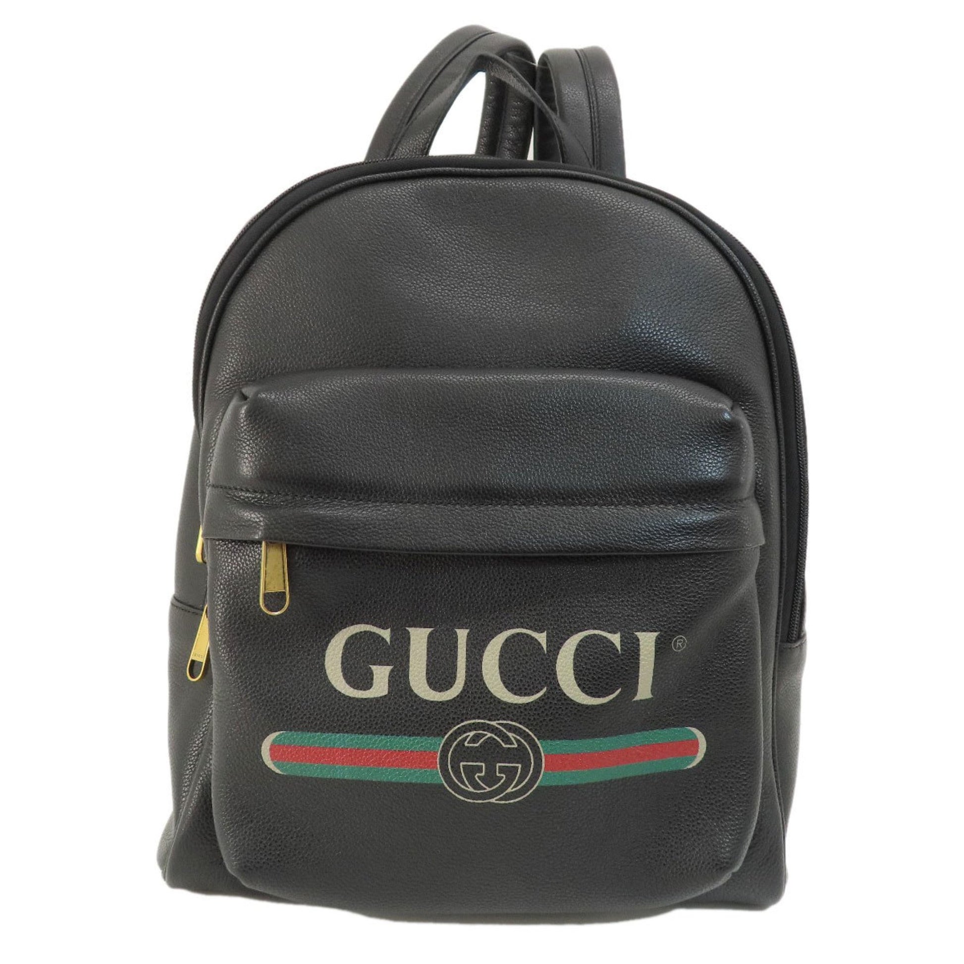 Gucci Ophidia Black Leather Backpack Bag