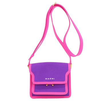 Marni Trunk Purple Canvas Shopper Bag