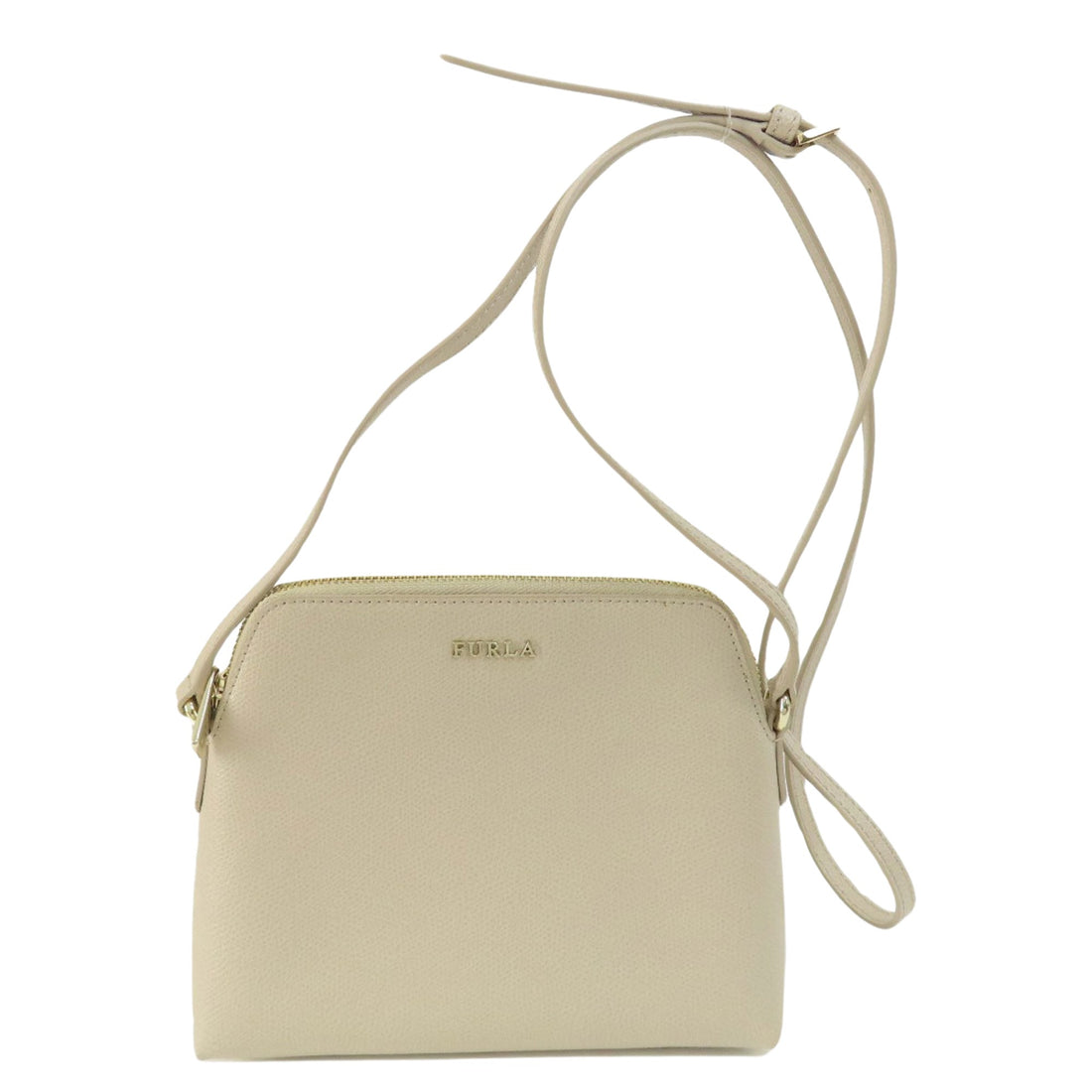 Furla Ecru Leather Shopper Bag