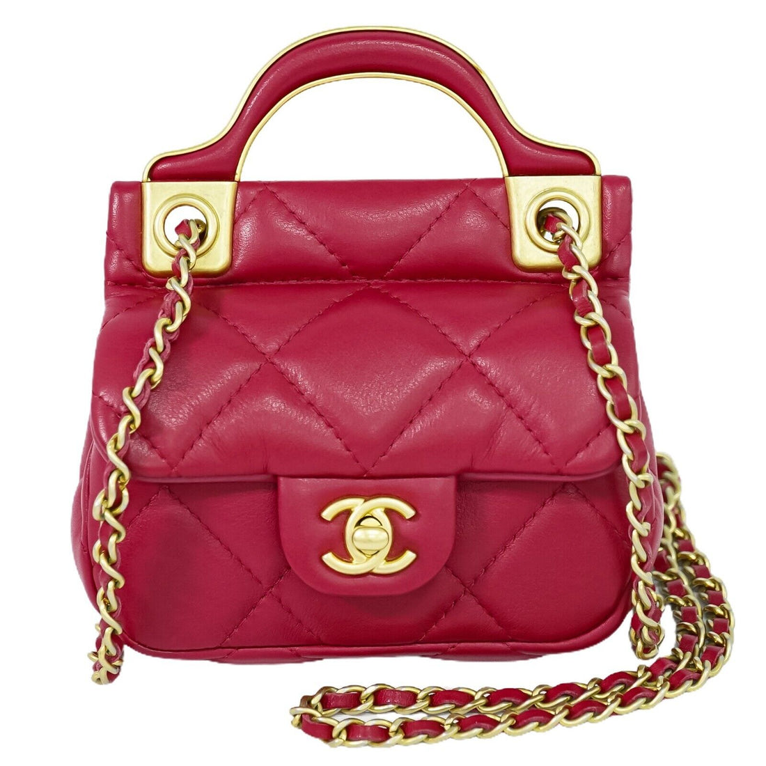 Chanel Classic Flap Red Leather Shoulder Bag