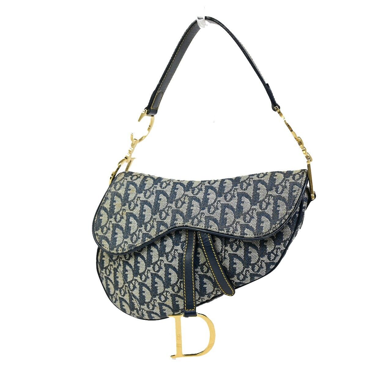 Dior Saddle Navy Canvas Shoulder Bag