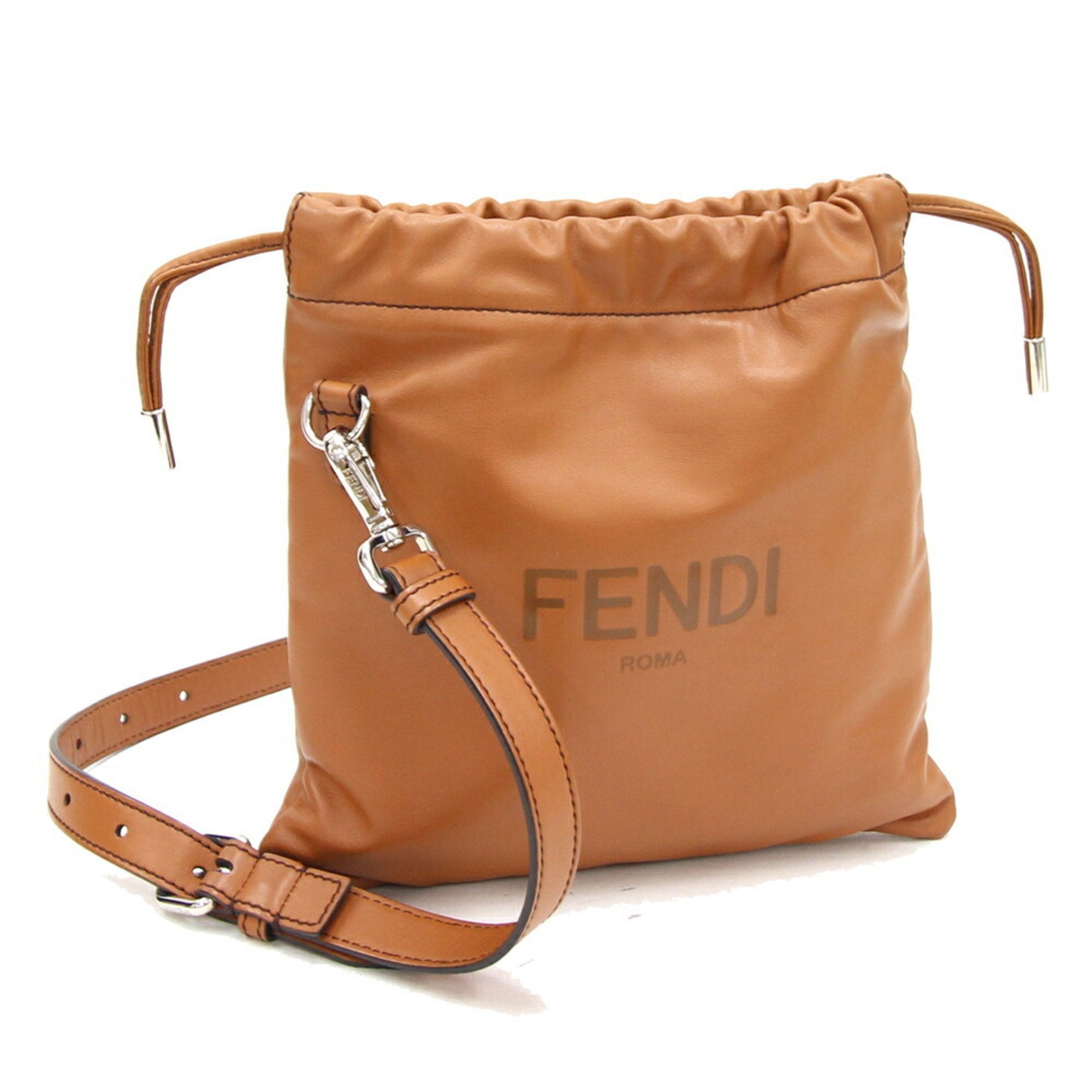 Fendi Brown Leather Shoulder Bag