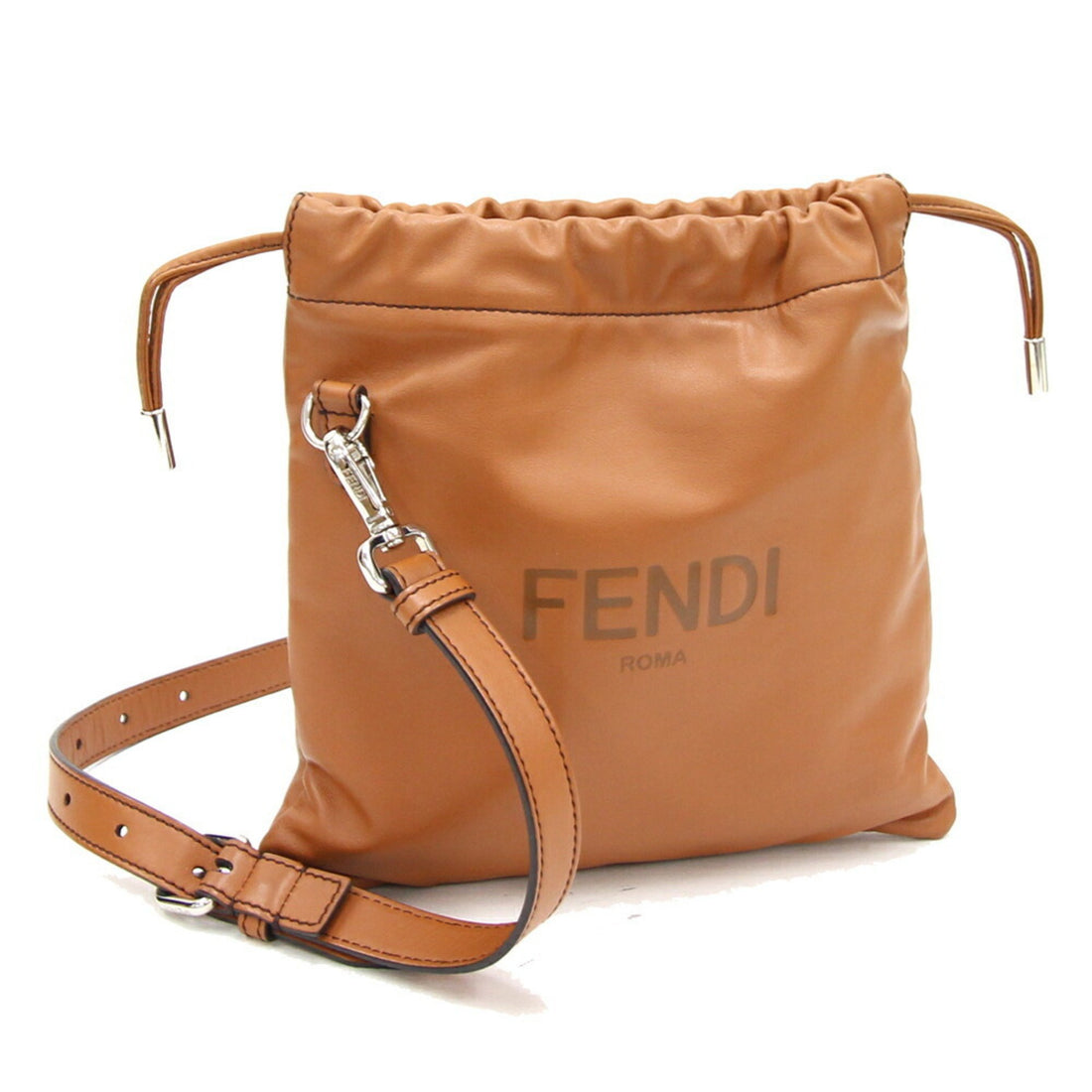 Fendi Brown Leather Shoulder Bag