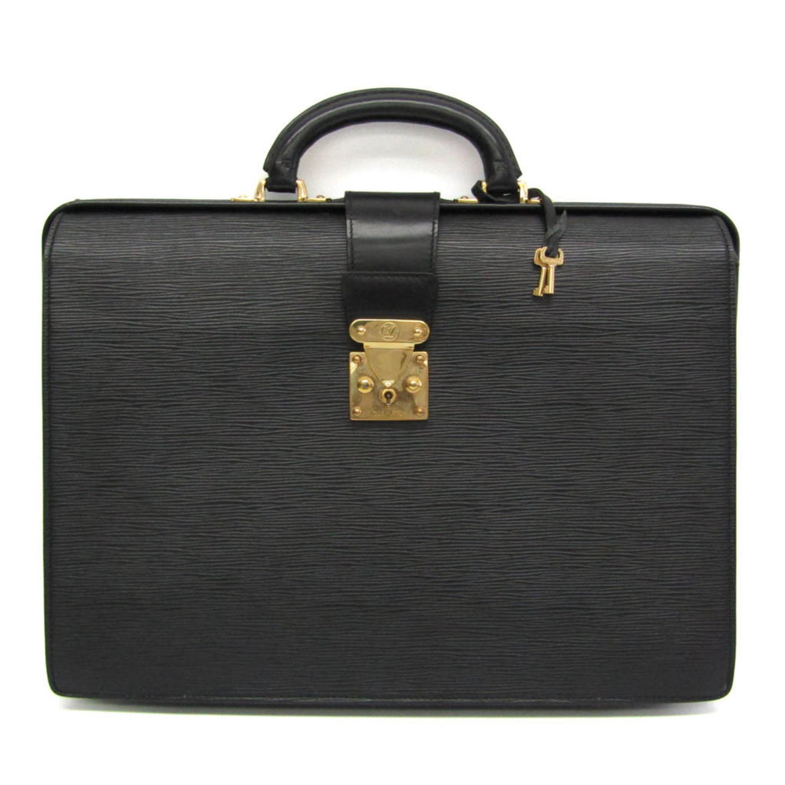 Louis Vuitton Serviette Black Leather Briefcase Bag