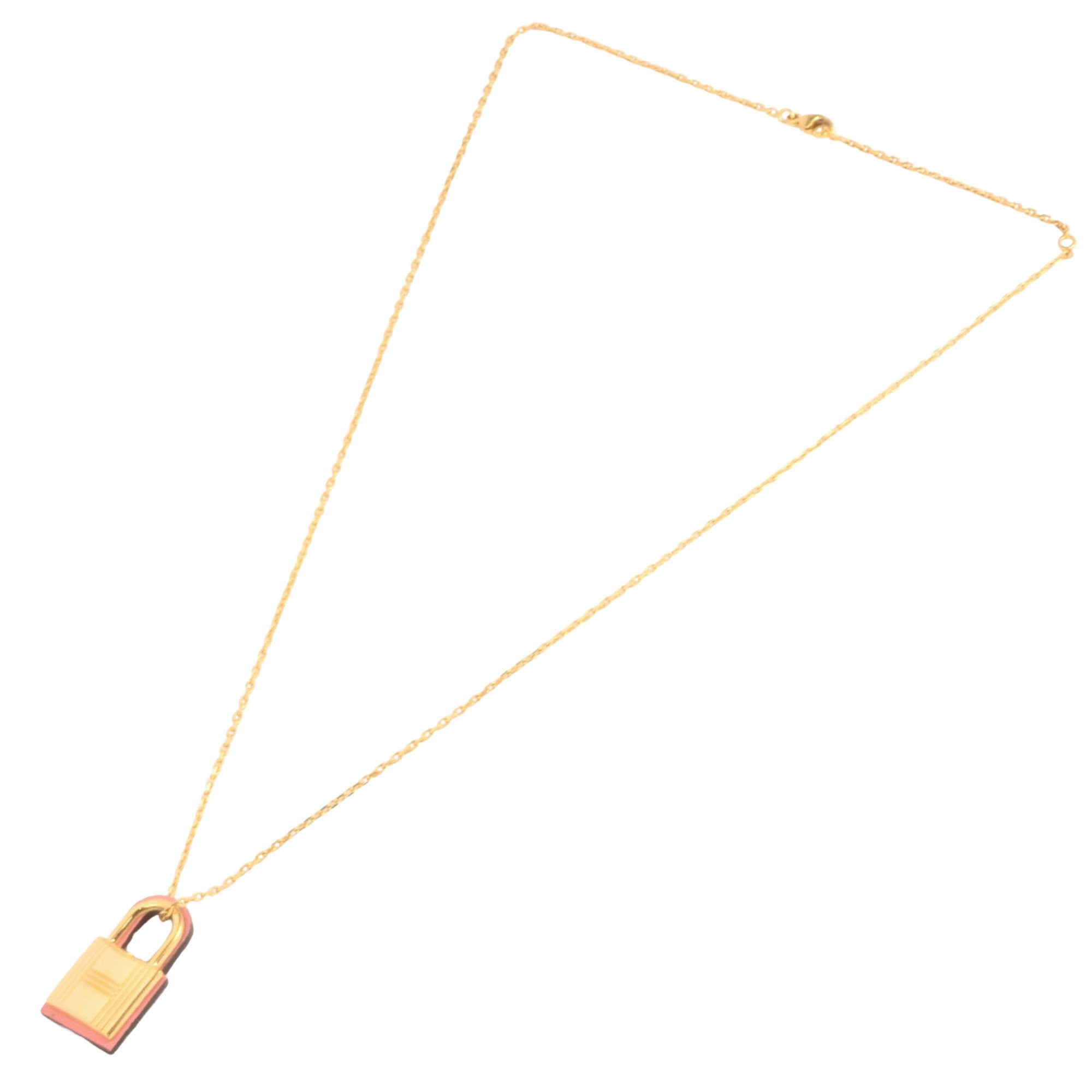 Hermès Kelly Gold Metal Necklace 