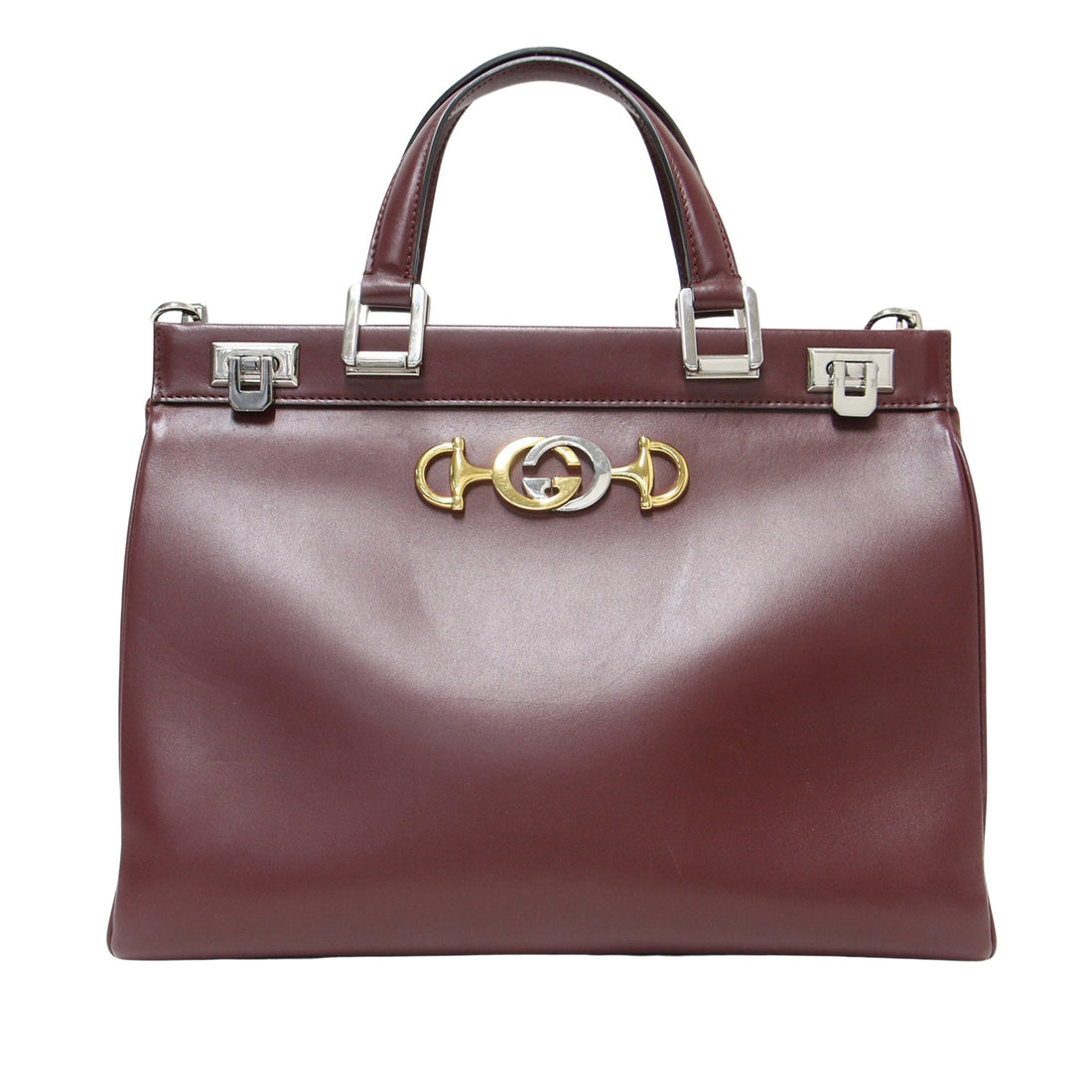 Gucci Zumi Burgundy Leather Shoulder Bag