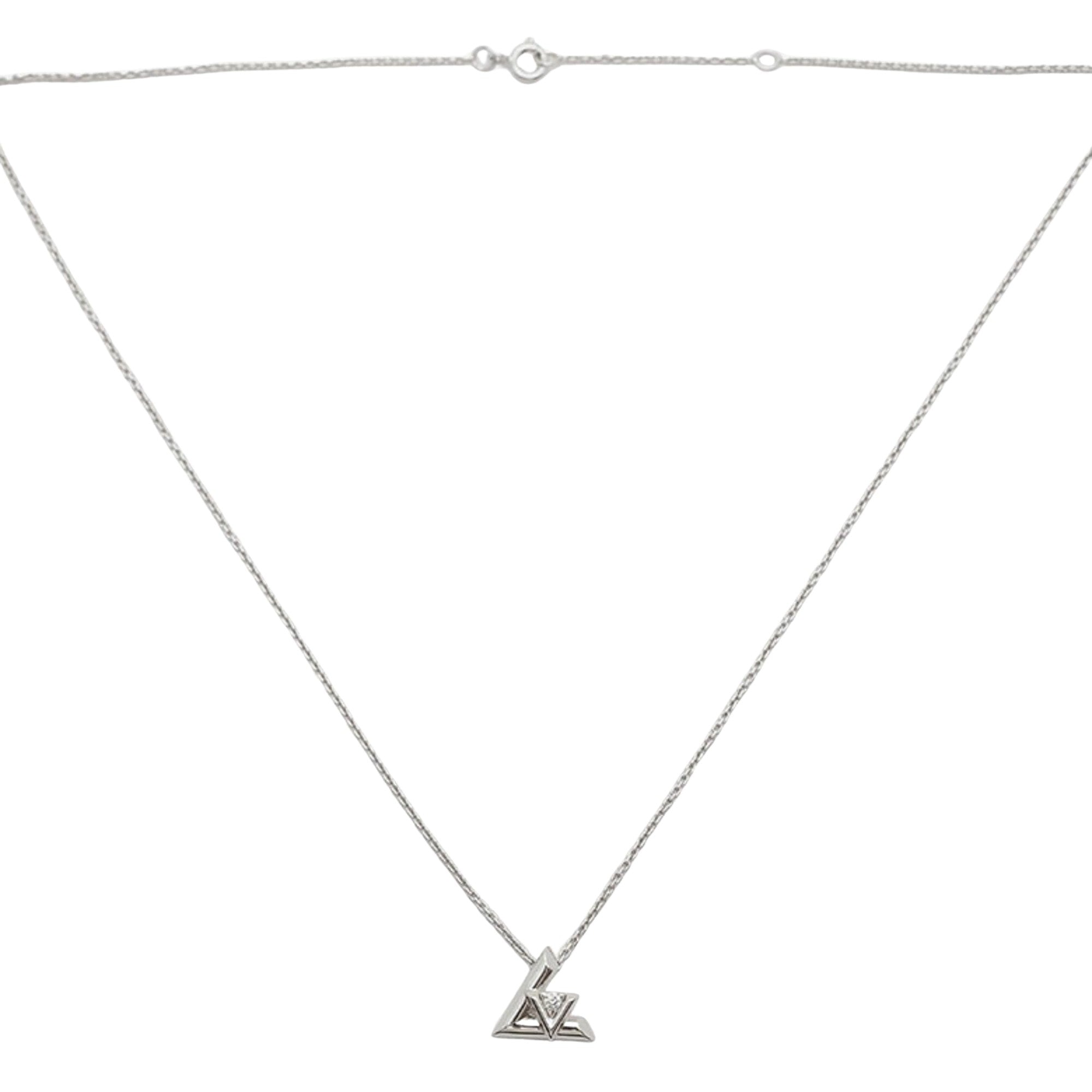 Louis Vuitton LV volt one Silver White Gold Necklace 