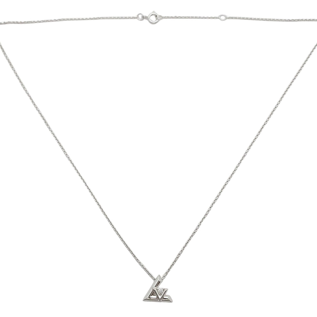 Louis Vuitton LV volt one Silver White Gold Necklace 