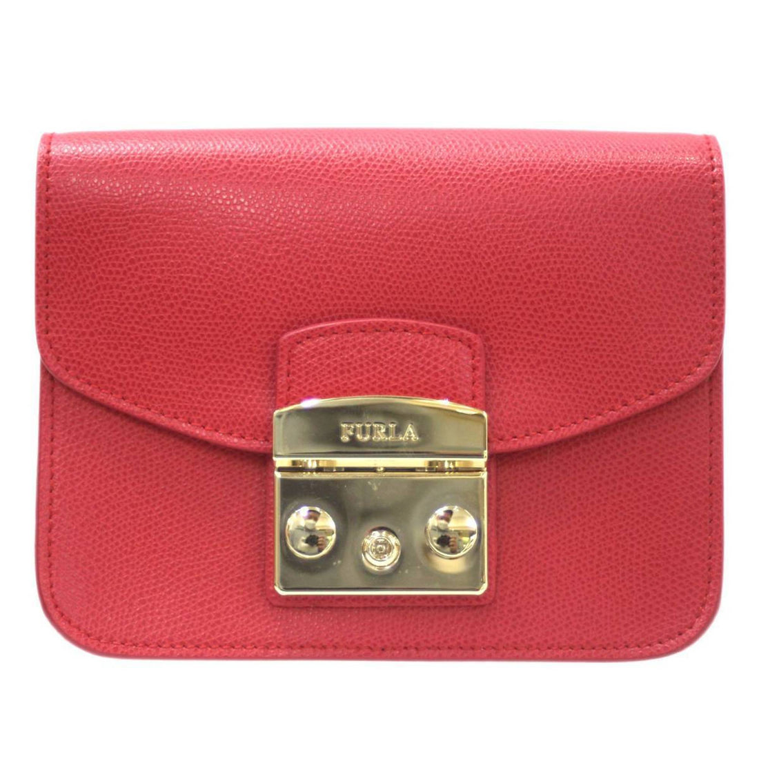 Furla Metropolis Red Leather Shopper Bag