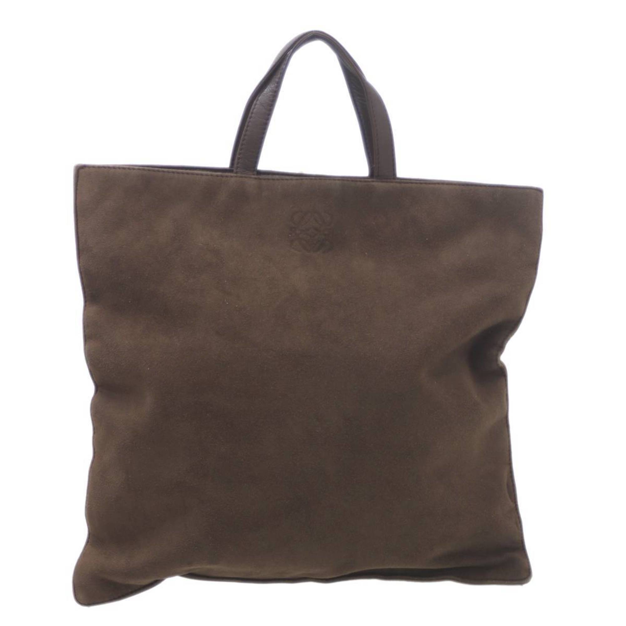 Loewe Cabas Brown Suede Tote Bag