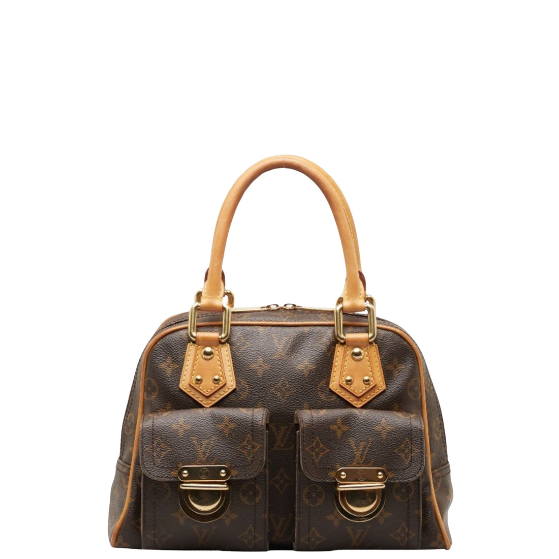 Louis Vuitton Manhattan PM Brown Canvas Handbag 