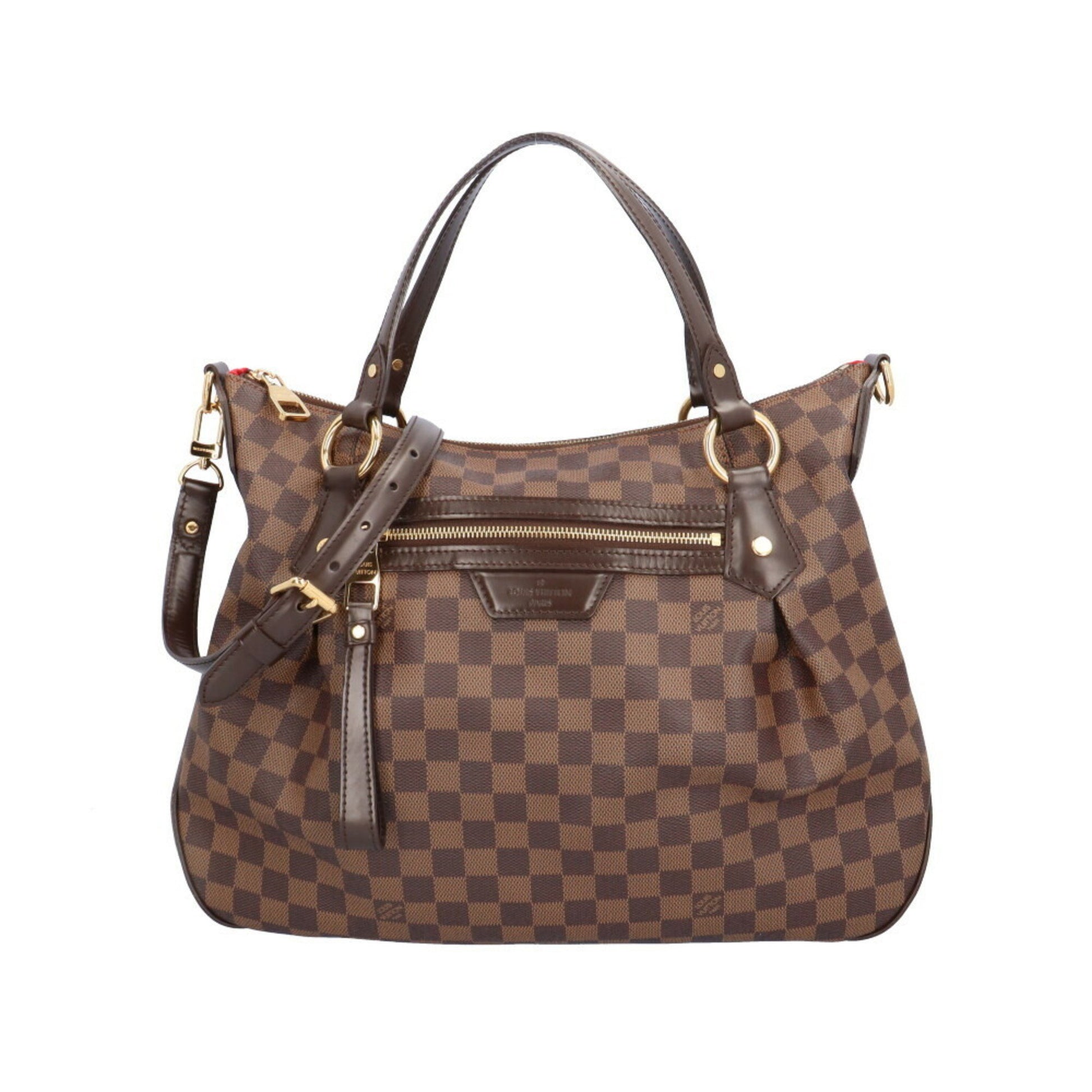 Louis Vuitton Evora Brown Canvas Shoulder Bag