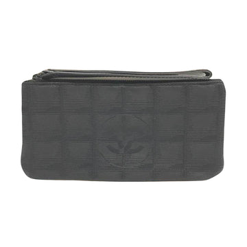 Chanel Travel line Black Synthetic Clutch Bag