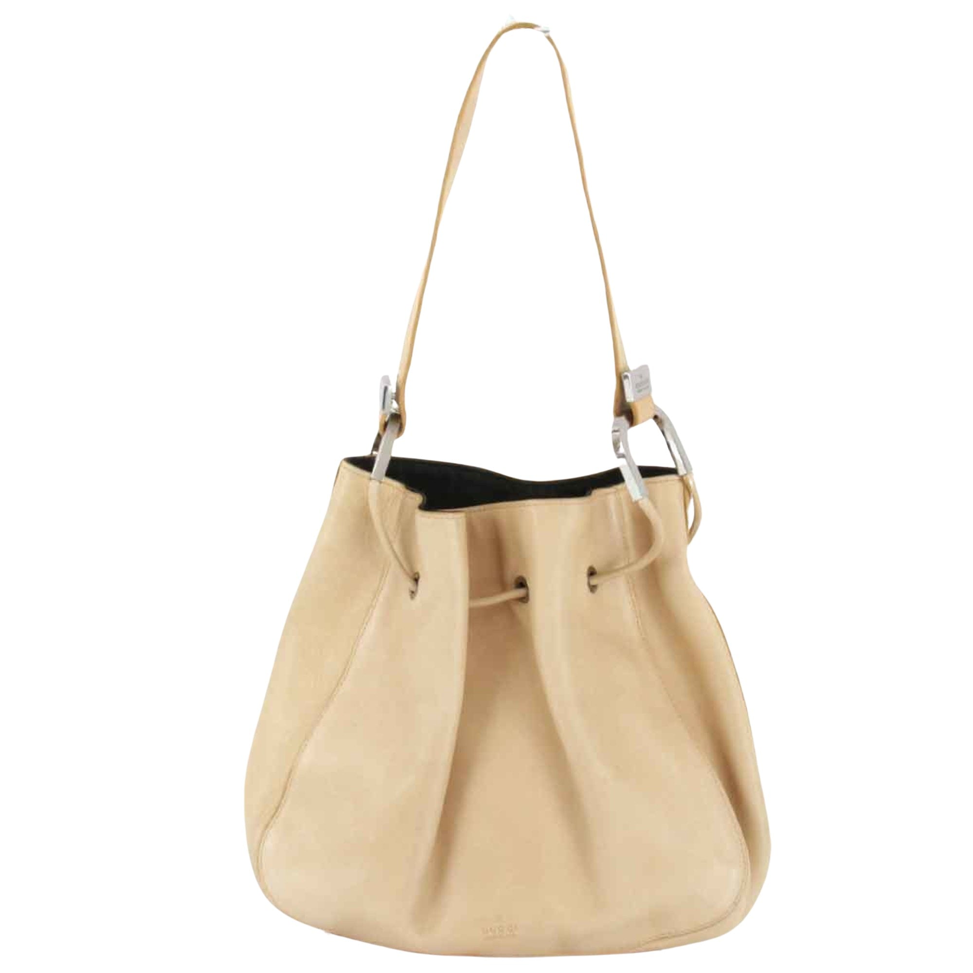 Gucci Beige Leather Shopper Bag