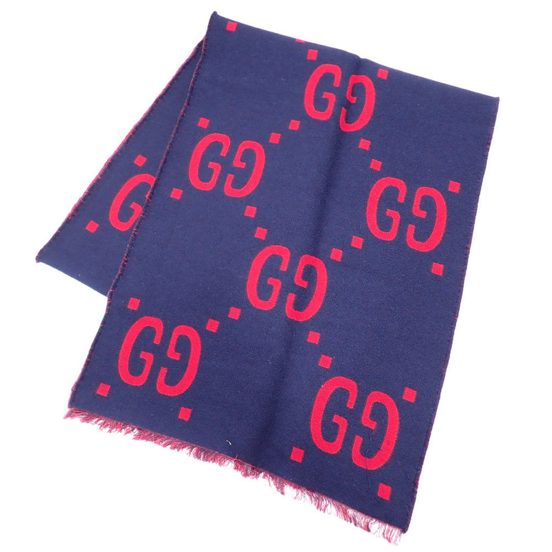 Gucci Navy Wool Shawl 