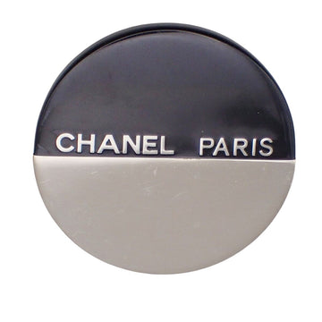 Chanel Silver Plastic Brooch 