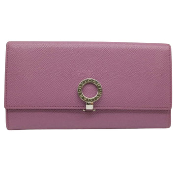 Bulgari Tied Purple Leather Wallet 