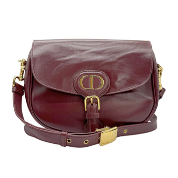 Dior 30 Montaigne Burgundy Leather Shopper Bag