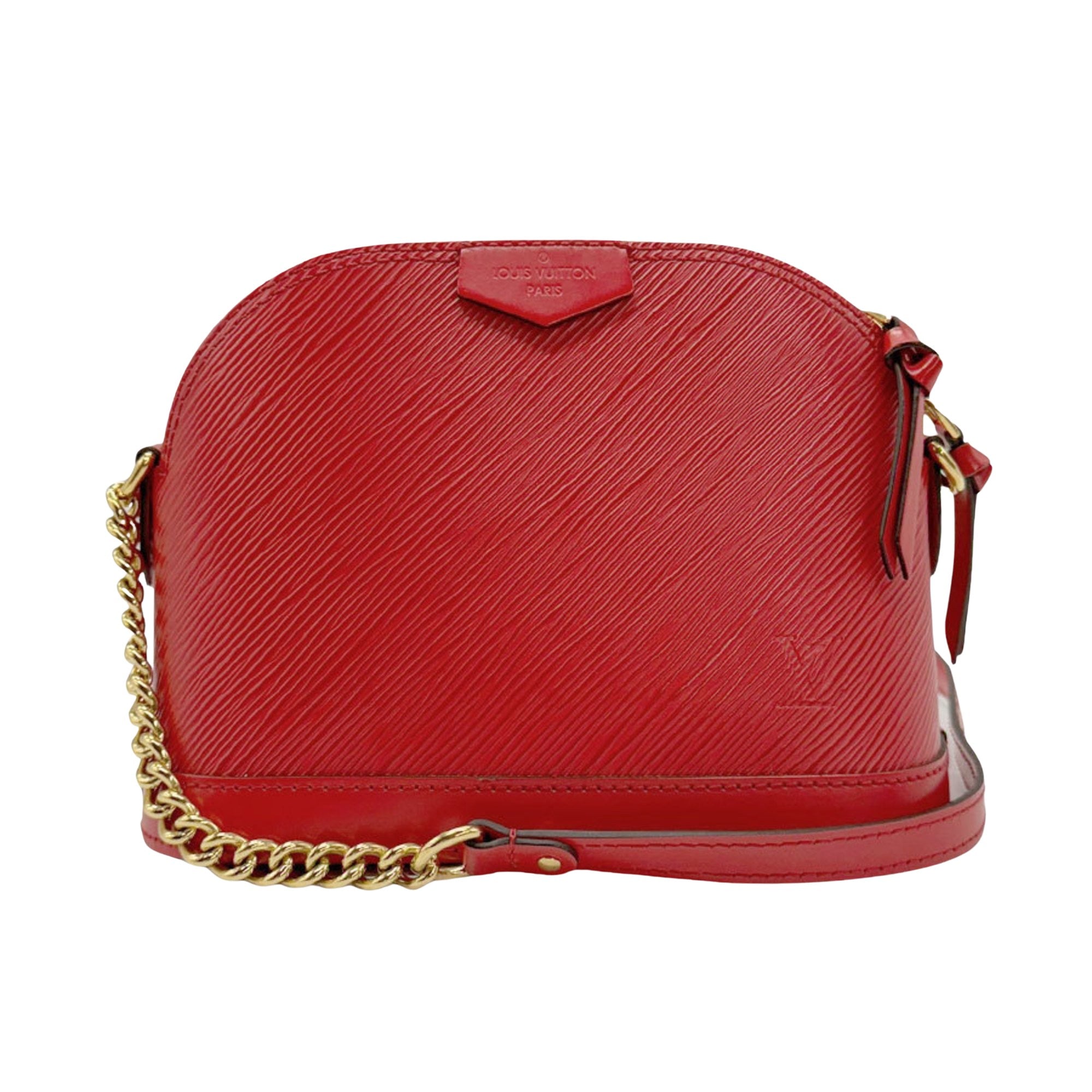 Louis Vuitton Alma Red Leather Shoulder Bag