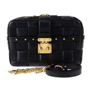 Louis Vuitton Troca Black Leather Shoulder Bag