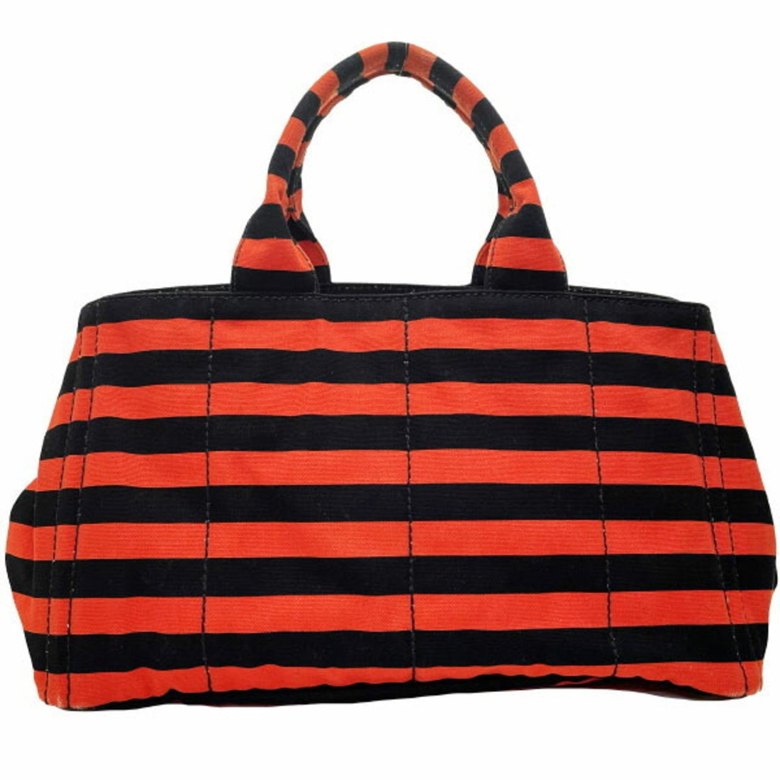 Prada Canapa Black Canvas Tote Bag