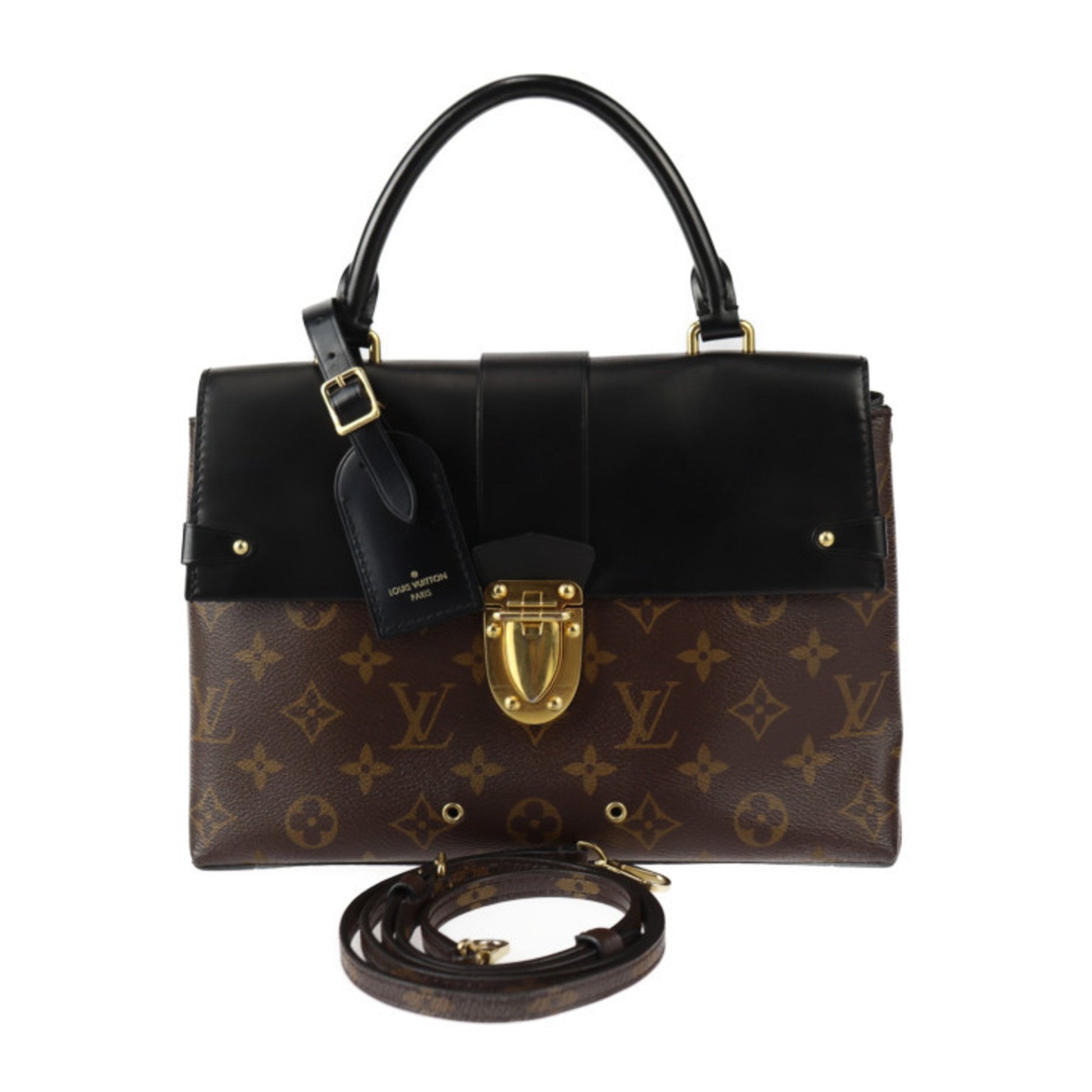 Louis Vuitton One Handle Brown Canvas Handbag 