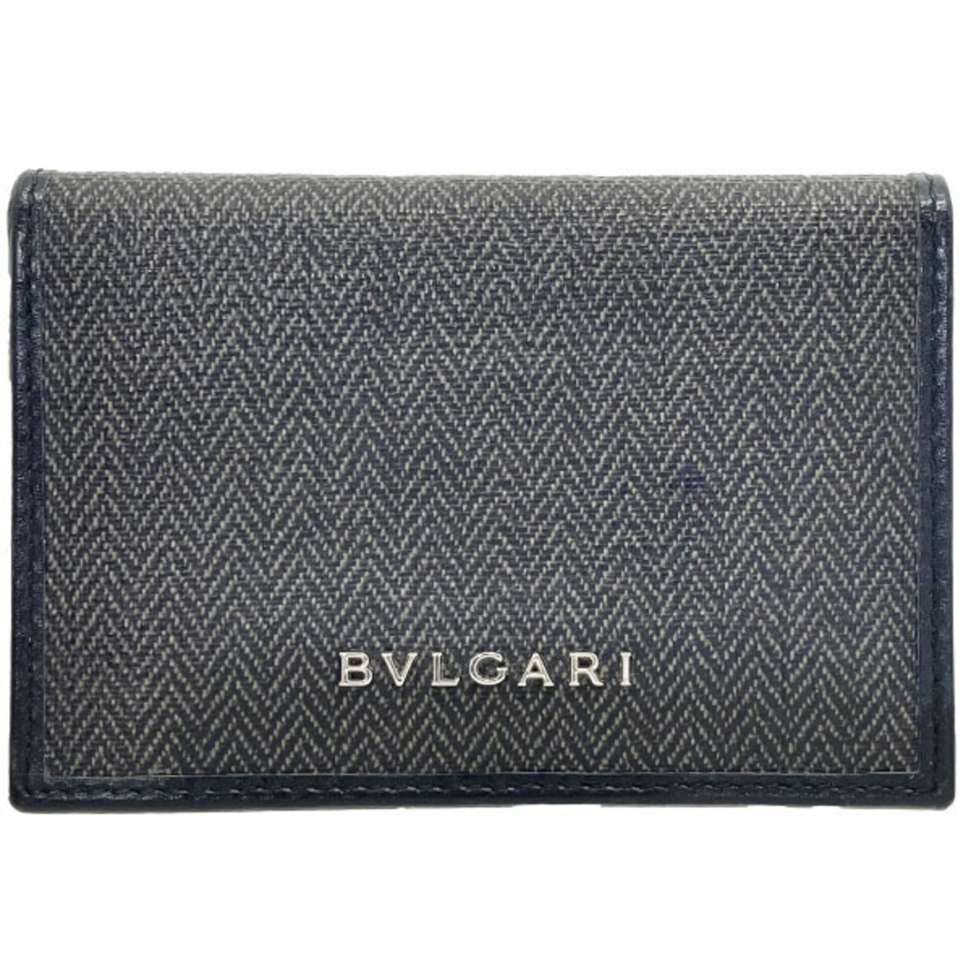 Bulgari Marry me Grey Canvas Wallet 