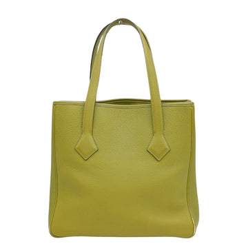 Hermès Victoria Green Leather Tote Bag