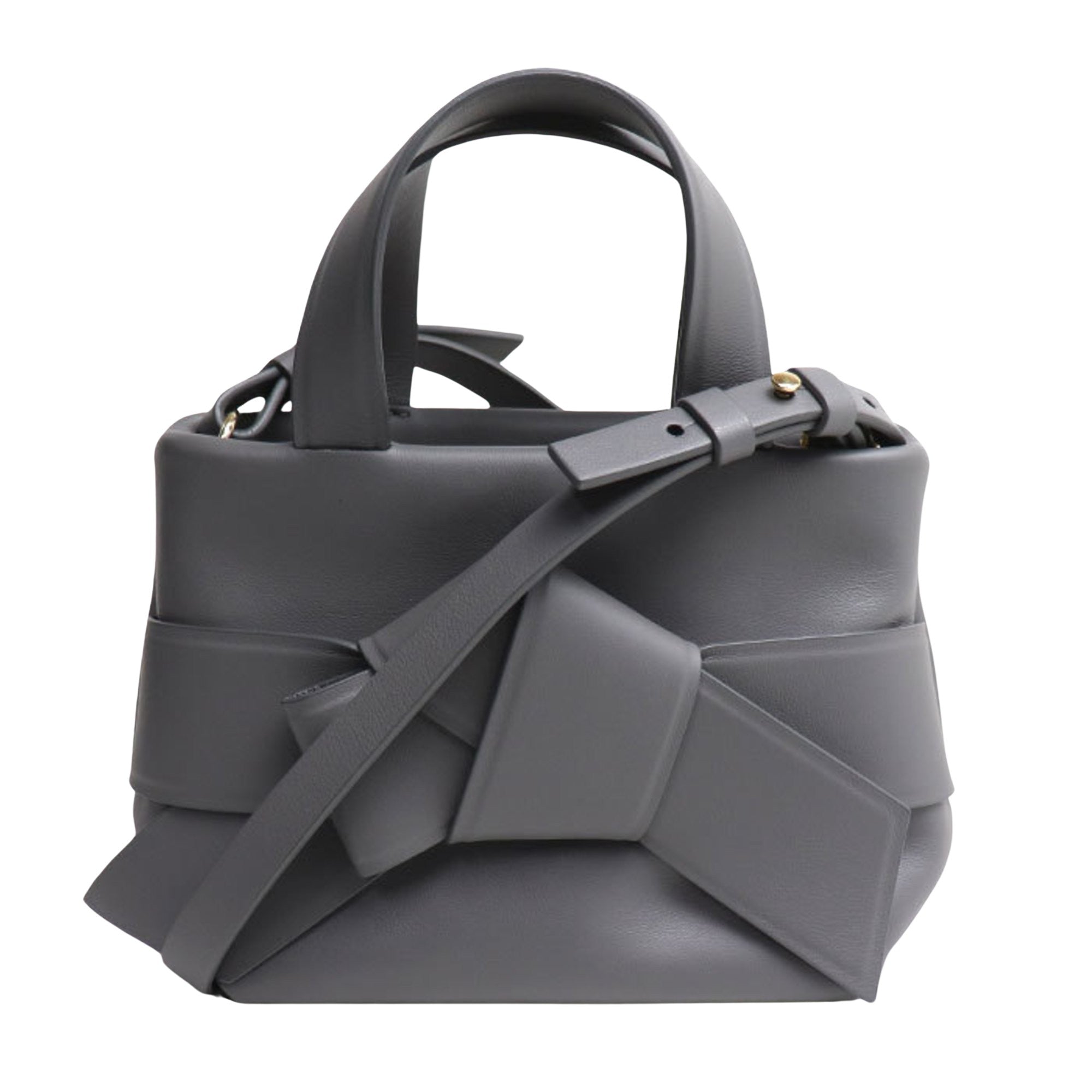 Acne Studios Musubi Grey Leather Shopper Bag