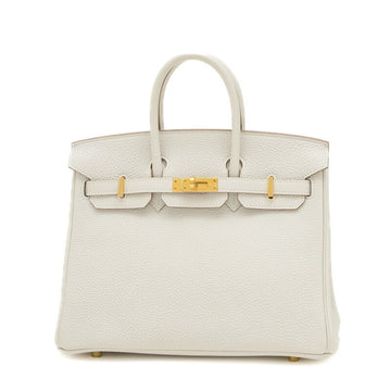 Hermès Birkin 25 Ecru Leather Handbag 