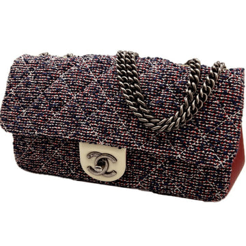 Chanel Timeless Navy Tweed Shoulder Bag